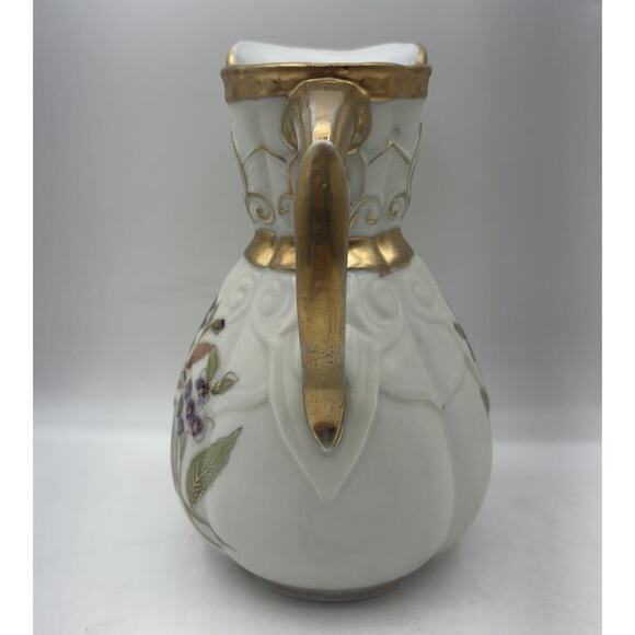 Antique Royal Worcester Jug Porcelain Pitcher Hand Painted 7297C - Picture 3 of 7